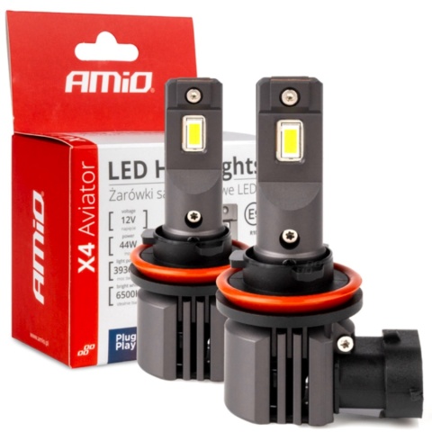 ŻARÓWKI AMIO LED H8/H9/H11 SERIA X4