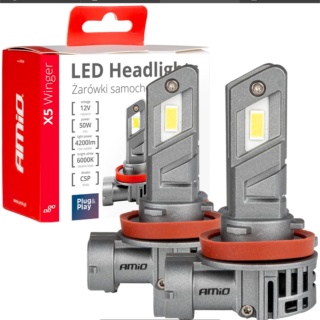 ŻARÓWKI LED AMIO H8/H9/H11 SERIA X5