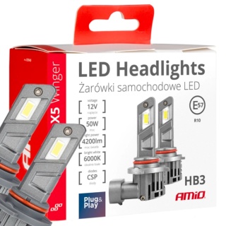 ŻARÓWKI LED AMIO HB3 SERIA X5