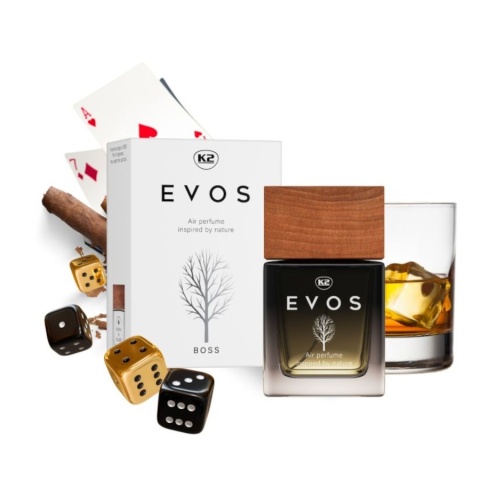 PERFUMY DO SAMOCHODU K2 EVOS BOSS 50ML PERFUMY DO SAMOCHODU K2 EVOS BOSS 50ML