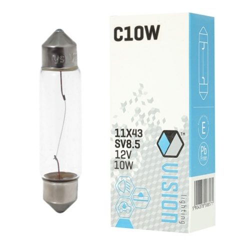 ŻARÓWKA VISION C10W 11X43 12V 10W SV8.5 ŻARÓWKA VISION C10W 11X43 12V 10W SV8.5