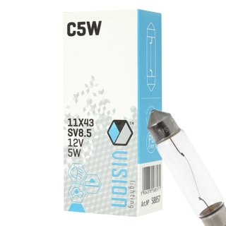 ŻARÓWKA VISION C5W 11X43 12V 5W SV8.5