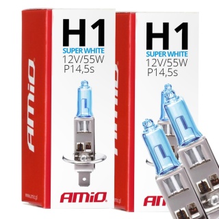 ŻARÓWKI H1 AMIO SUPERWHITE