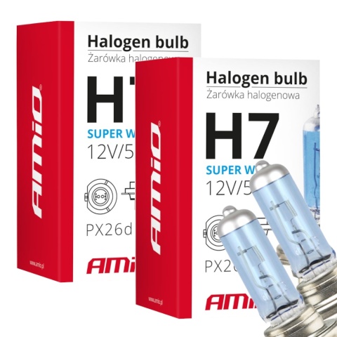 ŻARÓWKI H7 AMIO SUPERWHITE