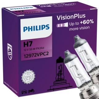 ŻARÓWKI H7 PHILIPS VISIONPLUS +60%