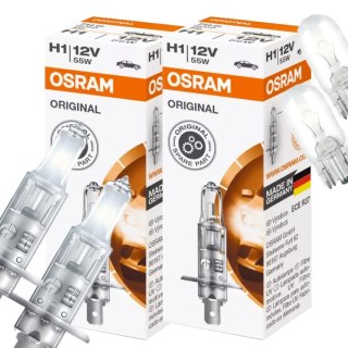 ŻARÓWKI OSRAM H1 ORIGINAL + ŻARÓWKI OSRAM W5W ORIGINAL