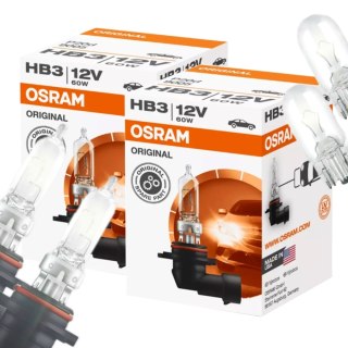ŻARÓWKI OSRAM HB3 ORIGINAL + ŻARÓWKI OSRAM W5W ORIGINAL