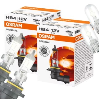 ŻARÓWKI OSRAM HB4 ORIGINAL + ŻARÓWKI W5W VISION 2 SZT