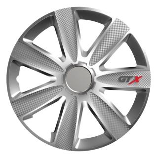 KOŁPAK SAMOCHODOWY VERSACO GTX CARBON SREBRNY 16 CALI