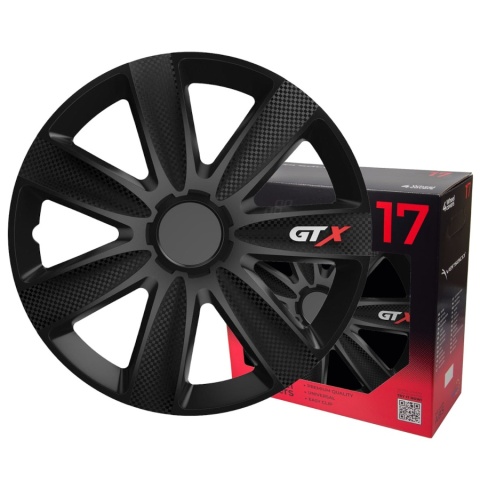 KOŁPAKI SAMOCHODOWE VERSACO GTX CARBON CZARNY 17 CALI - 4 SZT.