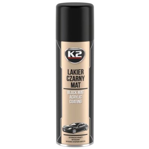 LAKIER AKRYLOWY CZARNY MAT K2 500ML