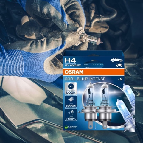 ŻARÓWKI H4 OSRAM COOL BLUE INTENSE 5000K DUOPACK