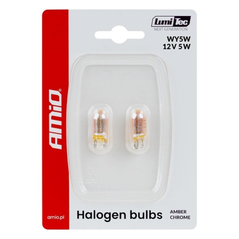 ŻARÓWKI WY5W POMARAŃCZOWE CHROMOWANE 12V